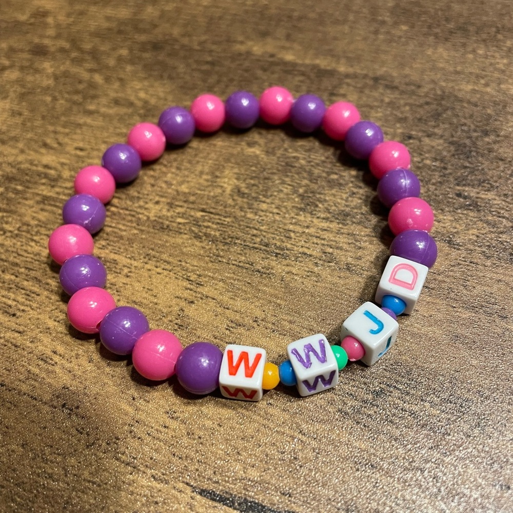 Handmade Beaded Bracelet WWJD